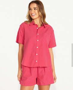 Sass Indie PJ Separates Set - Pink Magenta