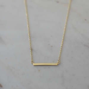 Necklaces: Sophie Bar Necklace - Gold