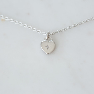 Necklaces: Sophie Sweetheart Necklace - Silver