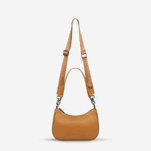 Crossbody: Status Anxiety Look Both Ways Bag - Tan