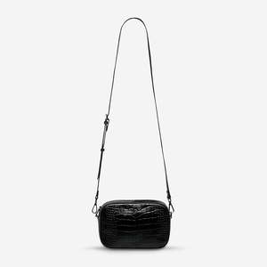 Status Anxiety Plunder Bag - Black Croc Emboss