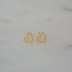 Sophie Dotty Love Stud Earrings - Gold