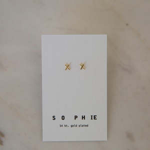 Studs: Sophie XX Stud Earrings - Gold
