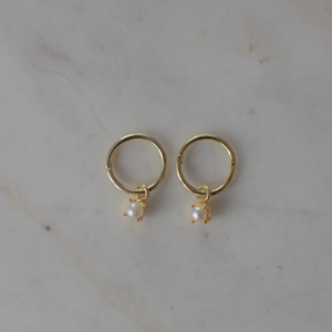 Sleepers: Sophie Mini Pearl Sleepers - Gold