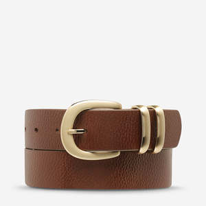 Status Anxiety Let it Be Women's Belt - Tan/Gold