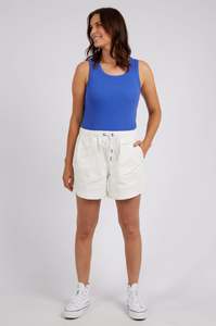 Elm Emma Relaxed Denim Short - Vintage White