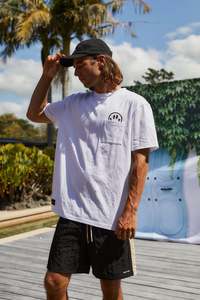 Good Friday Discount: Thing Thing Max Pocket Tee - White Smiles