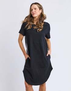 Foxwood Bay Tape Dress - Black