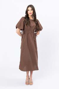 Leila + Luca Royal Dress - Chocolate