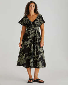 Sass Rosita Ruffle Dress - Black