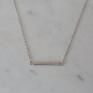 Necklaces: Sophie Bar Necklace - Silver