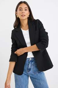 Stories Be Told: Stories Be Told Suave Black Fitted Short Blazer - Black