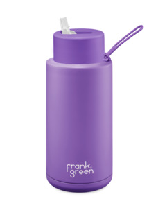 Frank Green 34oz Ceramic Reusable Bottle w Straw Lid (1L) - Cosmic Purple