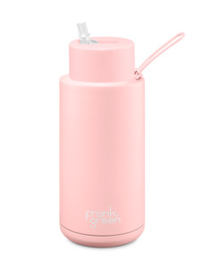 Frank Green 34oz Ceramic Reusable Bottle w Straw Lid (1L) - Blushed