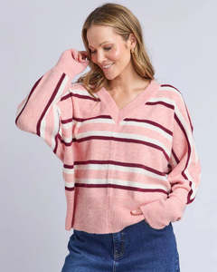 Elm Elsa Stripe Knit - Rose Stripe