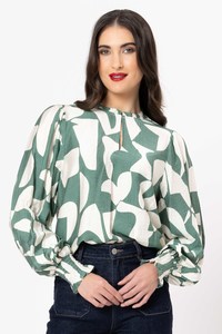 Leila + Luca Movement Blouse - Forest Shadow