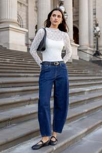Among The Brave: Among the Brave Graduate Dark Blue Stretch Barrel Jeans
