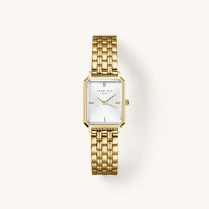 Rosefield Womens Watch - XS Octagon Gold/White Dial