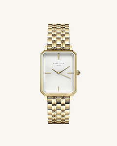 Rosefield Womens Watch - Octagon Gold/White Dial