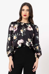 Leila + Luca Lorenza Blouse - Ink Bloom