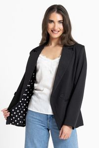 Good Friday Discount: Seeking Lola Jordanna Blazer - Black/Blk & White Spot