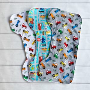 3 Shoulder Burp Towels – On the Move – StitchGirl