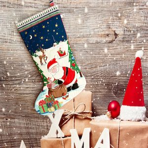Stocking – Santa Left – StitchGirl