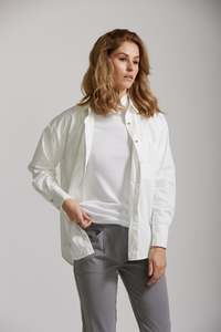 Long Sleeve Tops: Turtle Neck - White