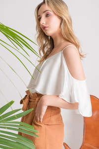 The Summer Sale: Ruffle Cami - White