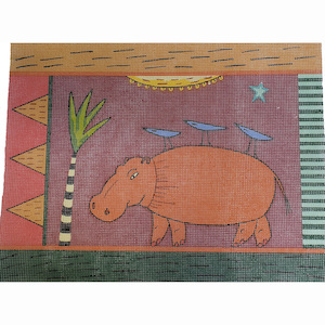 Products: Hippo Needlepoint Cushion Kit