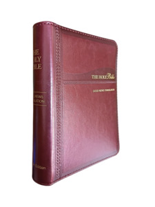 GNT Bible Catholic Burgandy Zip