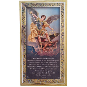 Plaques: St Michael Wooden Plaque