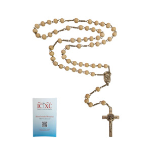 SJB Handmade Rosary - Ivory wooden beads