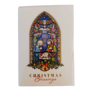 Christmas Cards: Christmas Card: Stained Glass 1