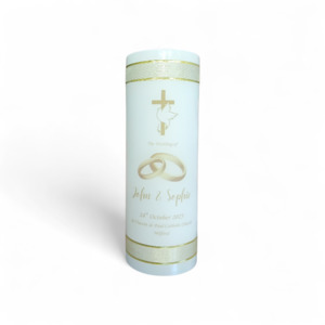 Wedding Candle 19cm: Design 4