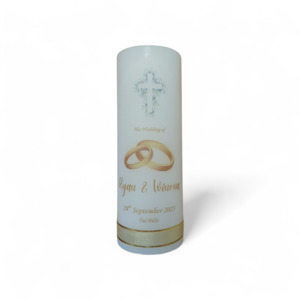 Wedding Candle 19cm: Design 1