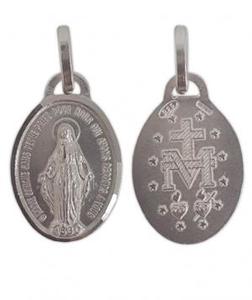 Miraculous Medal Sterling Silver: 1.5cm