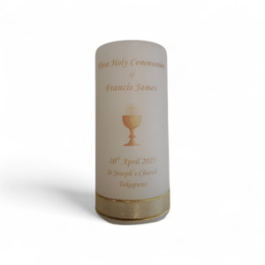 Candles: First Holy Communion Candle 14cm: Design 2