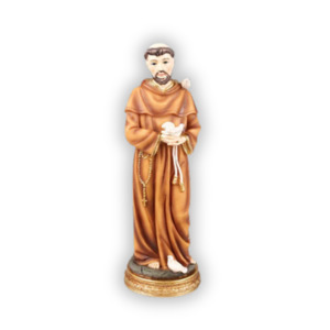 Religious Items: St Francis of Assisi: 12cm Resin Statue