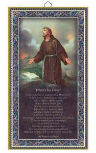Religious Items: St Francis Plaque - Made in Italy