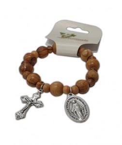 Religious Items: Bethlehem Olive Wood Rosary Bracelet