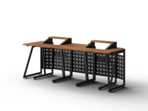 Products: Wavebone Space Station 600 Modular Workstation - Classic Wood