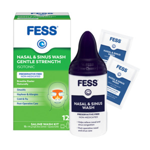 Products: FESS® Nasal & Sinus Wash Gentle Strength Isotonic Wash Kit St Lukes Pharmacy