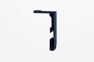 Products: Horserail Top 90° Insulated Line Bracket, 4″, Black