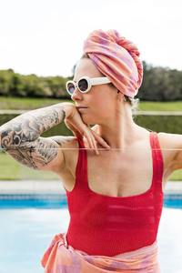 All: FLORAL HAIR WRAP