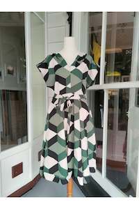 geo green: Geo Dress
