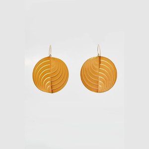 Earrings: Leather Earrings Gold