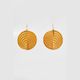 Leather Earrings Gold