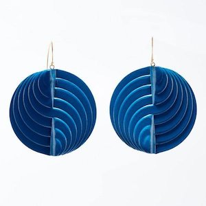 Earrings: Leather Earrings Teal