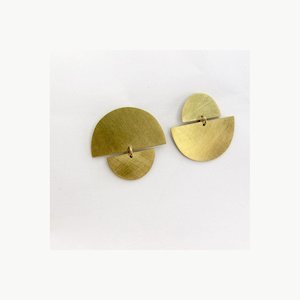 Nicky Savage Jewellery: Sunrise Sunset Brass Disc Large Earings